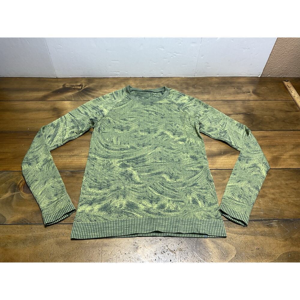 Lululemon Rest Less Pullover Smoked Spruce / Wasabi Long Sleeve